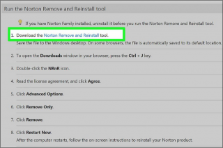 how to uninstall norton remove and reinstall tool